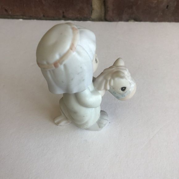 Precious Moments “Making A Trail to Bethlehem" 184004 Shepard Riding Horse 1996 - Picture 3 of 4
